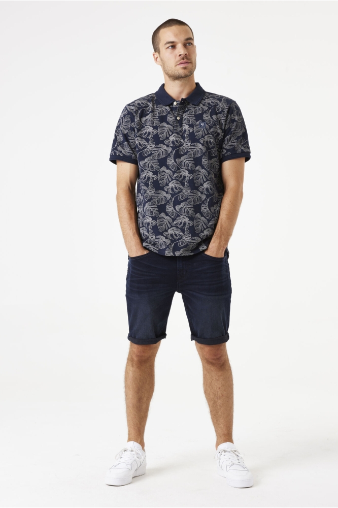 POLO MET PRINT E51221 2591 DEEP INK